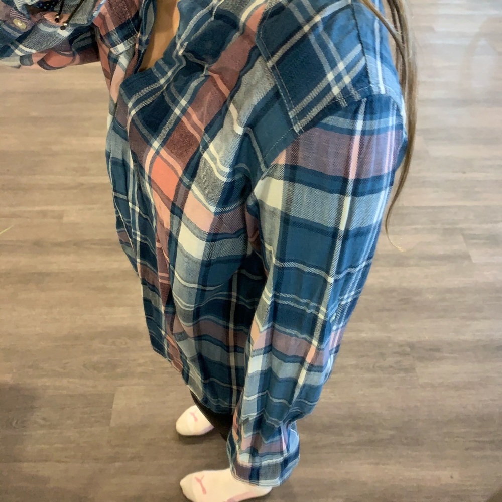 plaid button down - Picture 3 of 4